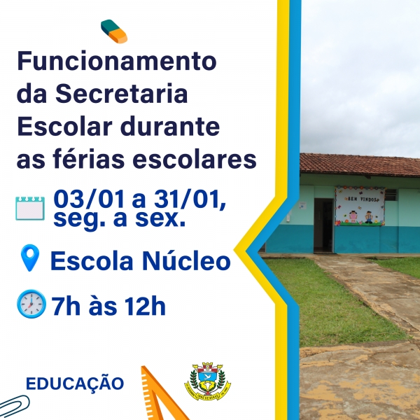 Secretaria Da Escola Núcleo Continua Funcionando Durante As Férias Escolares